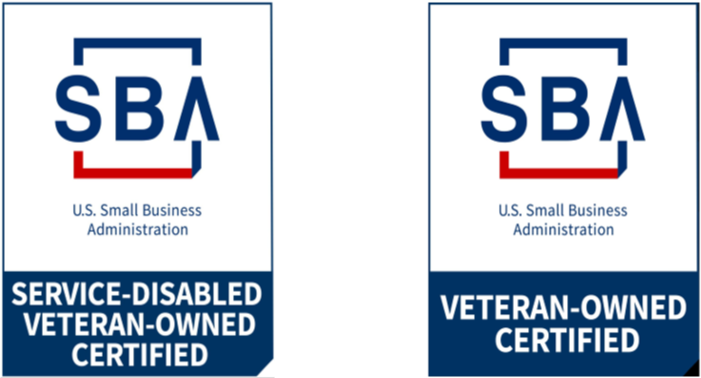 SBA certified: Service-Disabled Veteran-Owned and Veteran-Owned